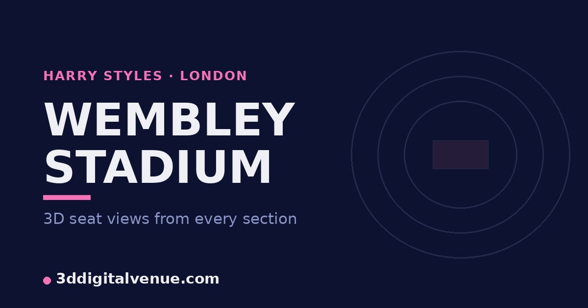 Harry Styles Wembley 2026 Seating Plan